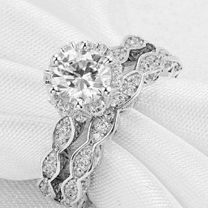 engagement ring and wedding band